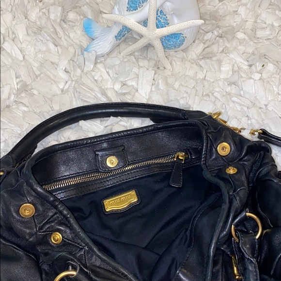 HP🎉 MIUMIU Quilted Chevron Hobo Bag - Picture 4 of 8